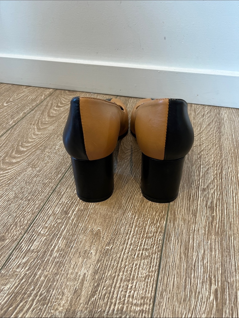 Two-Tone Black and Tan Leather Heels by Maguire - Picture 3 of 4
